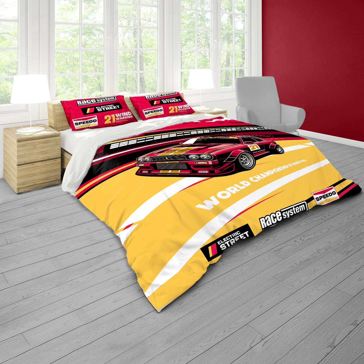 Wind Warrior Racing Duvet Cover Set