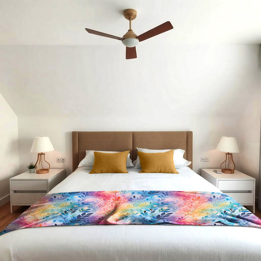 Windy Rainbow Light Bed Throw