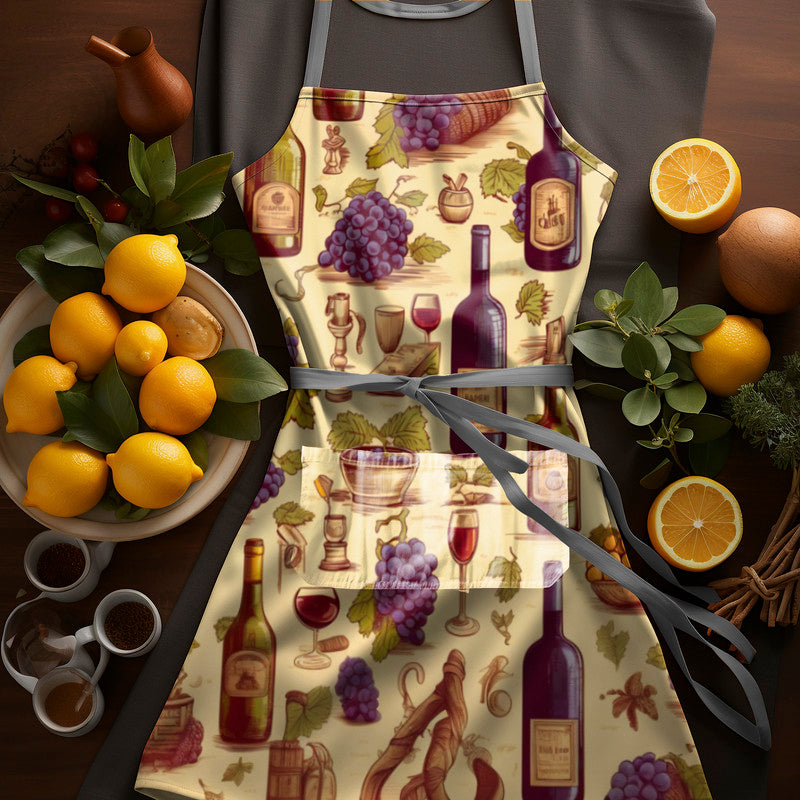 Apron Collection Wine Collection Apron – Print with Passion Decor