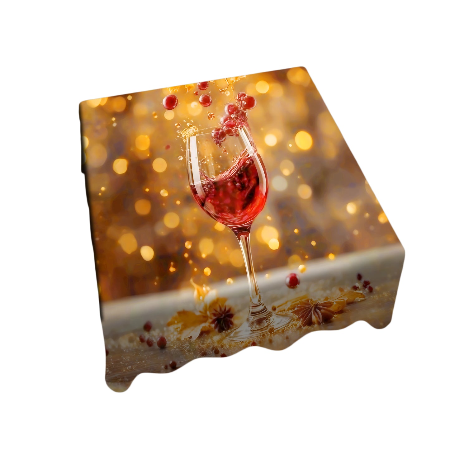 Wine And Dine Square Tablecloth