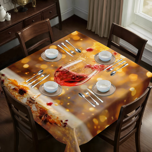 Wine And Dine Square Tablecloth