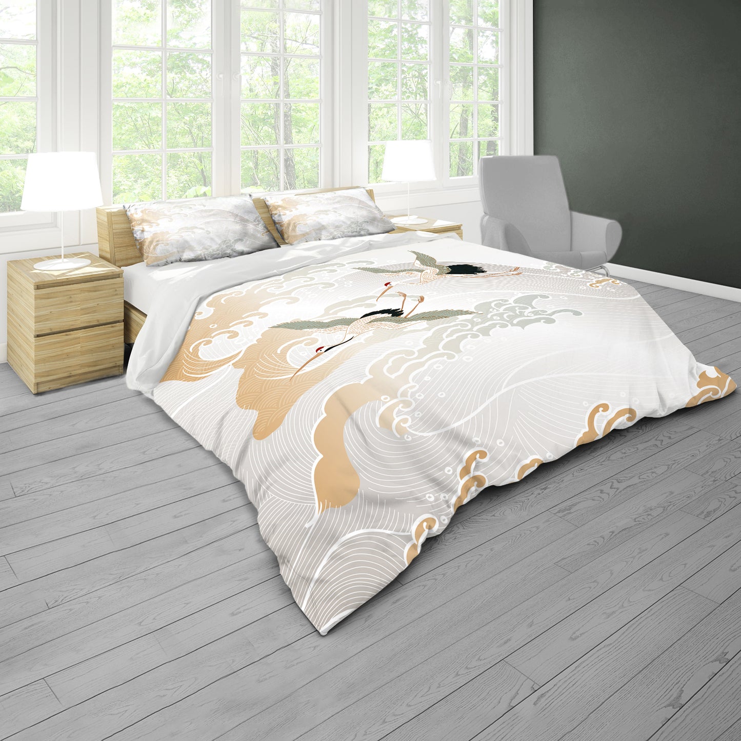 Wings Over White Clouds Duvet Cover Set
