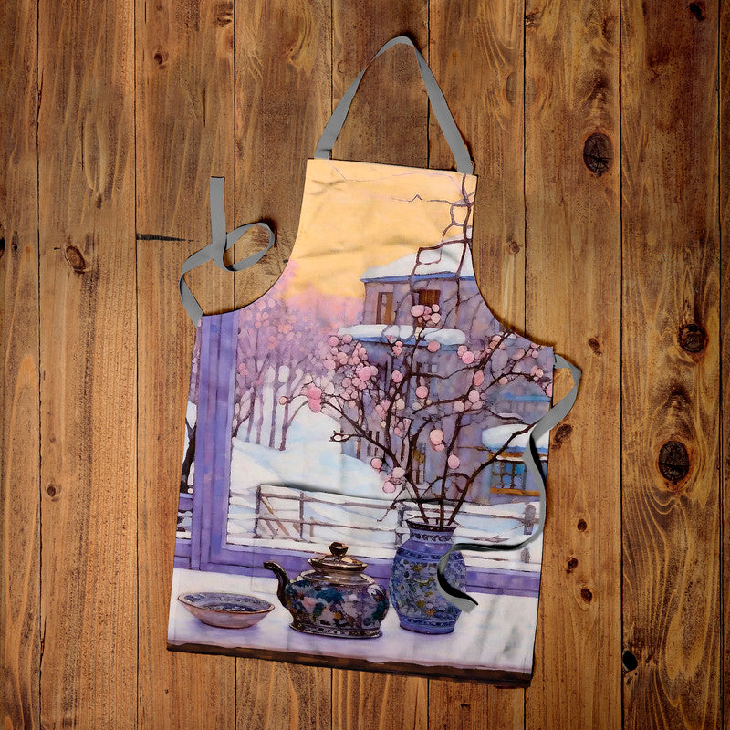 Winter Morning Medium Length Apron