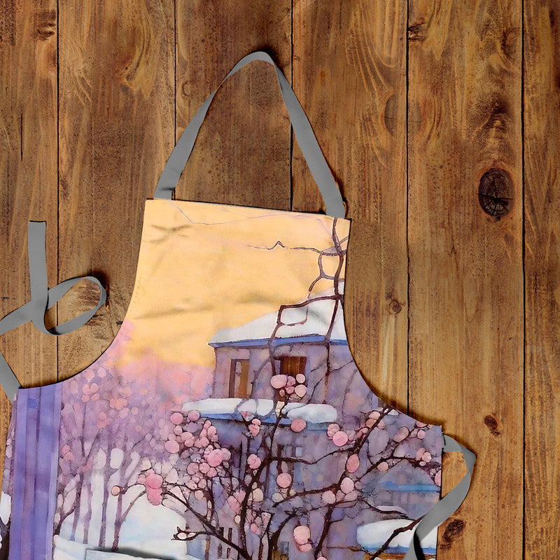 Winter Morning Medium Length Apron