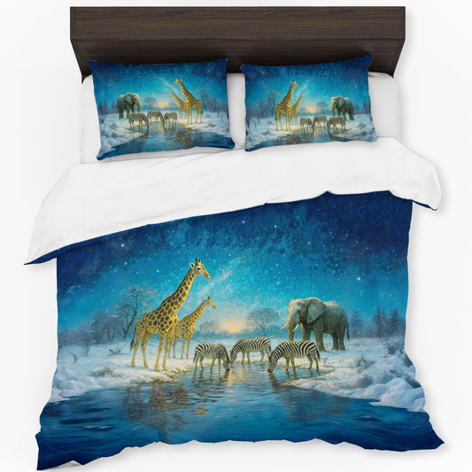 Winter at Kruger Duvet Cover Set by Nathan Pieterse