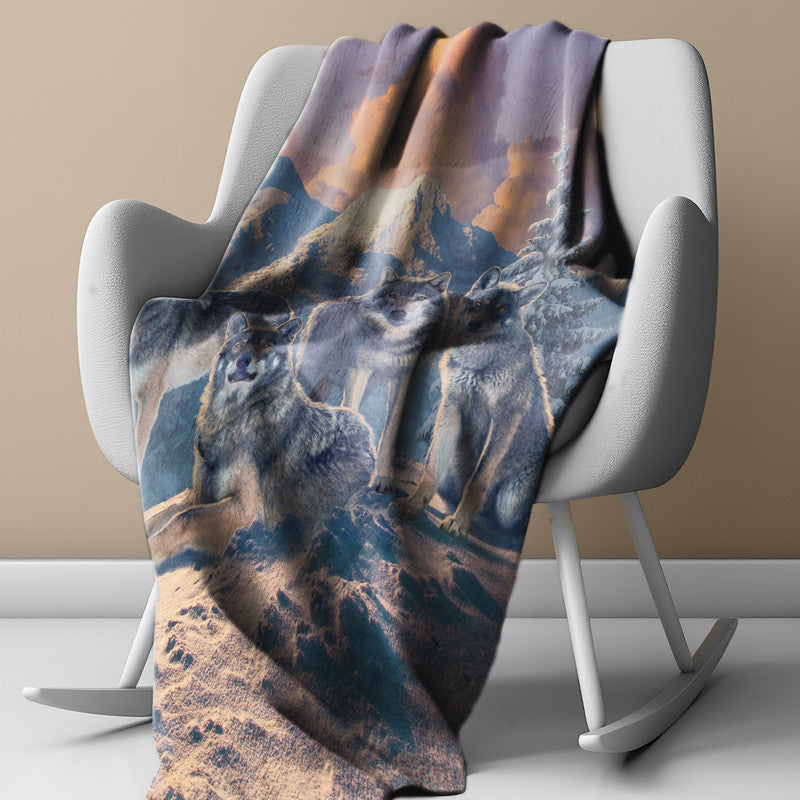 Wolf Pack Light Weight Fleece by Vincent Hie