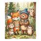 Woodland Animal Friends Baby Fleece Blanket