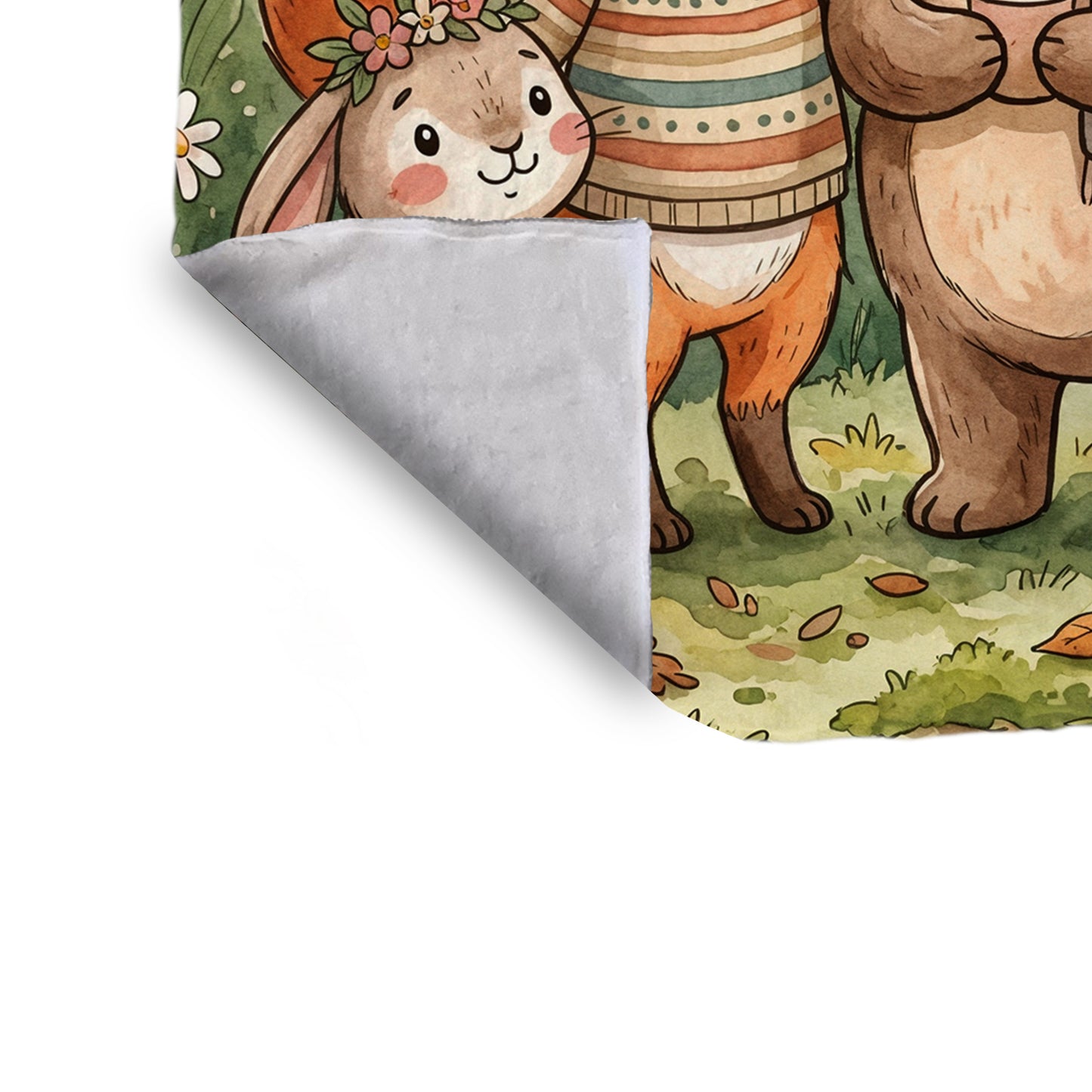 Woodland Animal Friends Baby Fleece Blanket
