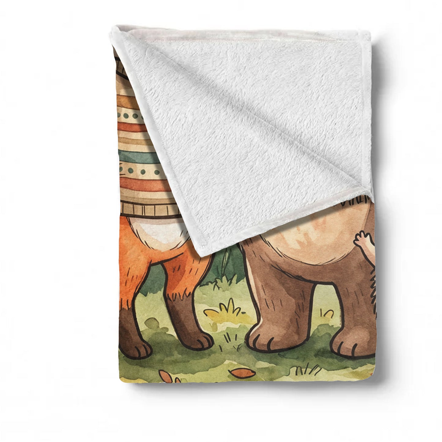 Woodland Animal Friends Baby Fleece Blanket
