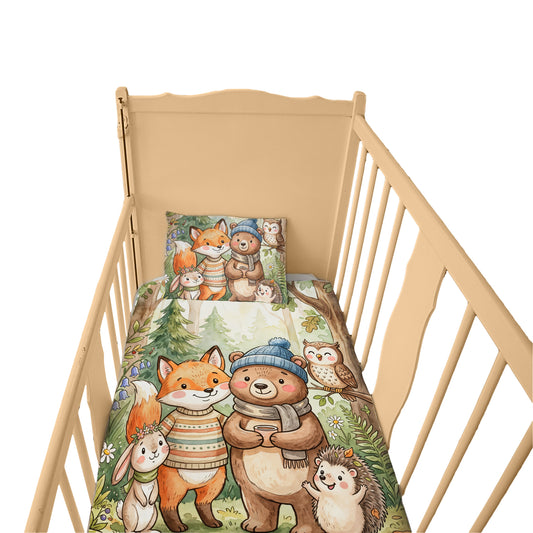 Woodland Animal Friends Cot Set