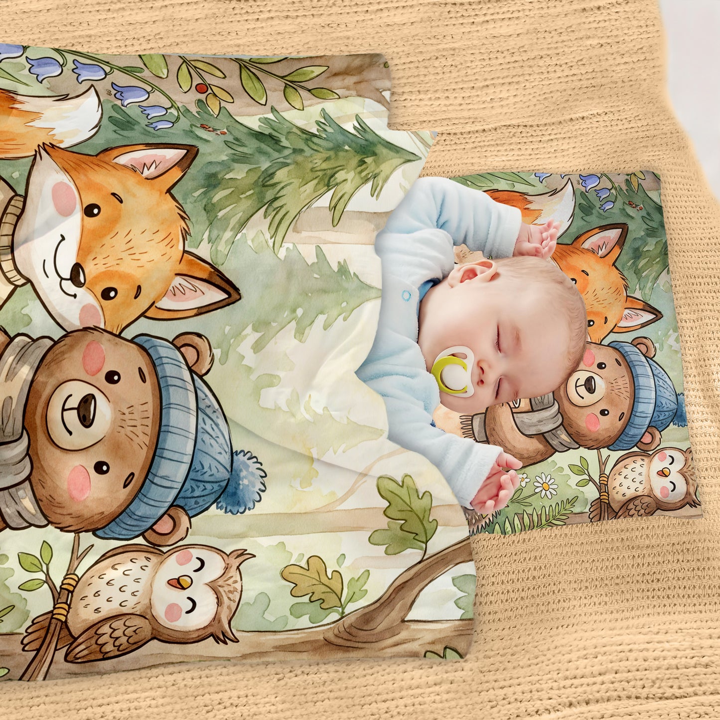 Woodland Animal Friends Cot Set