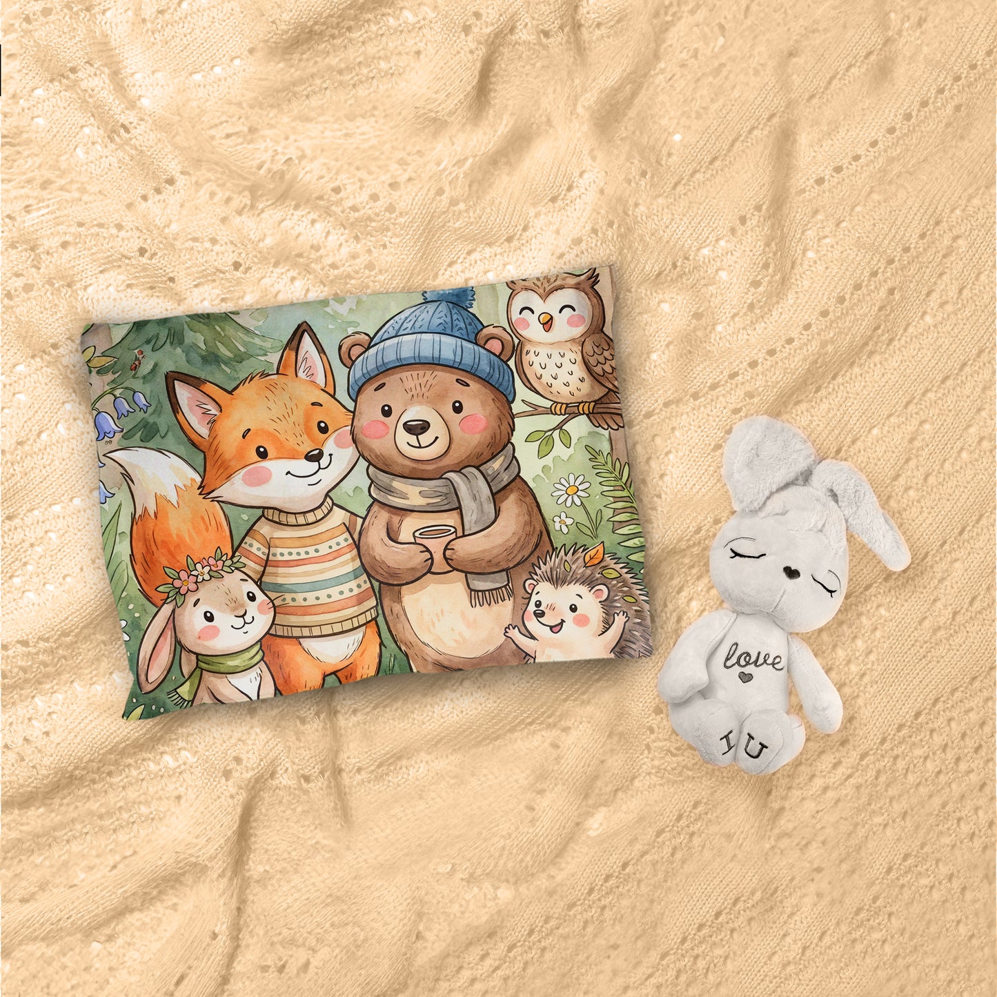 Woodland Animal Friends Cot Set