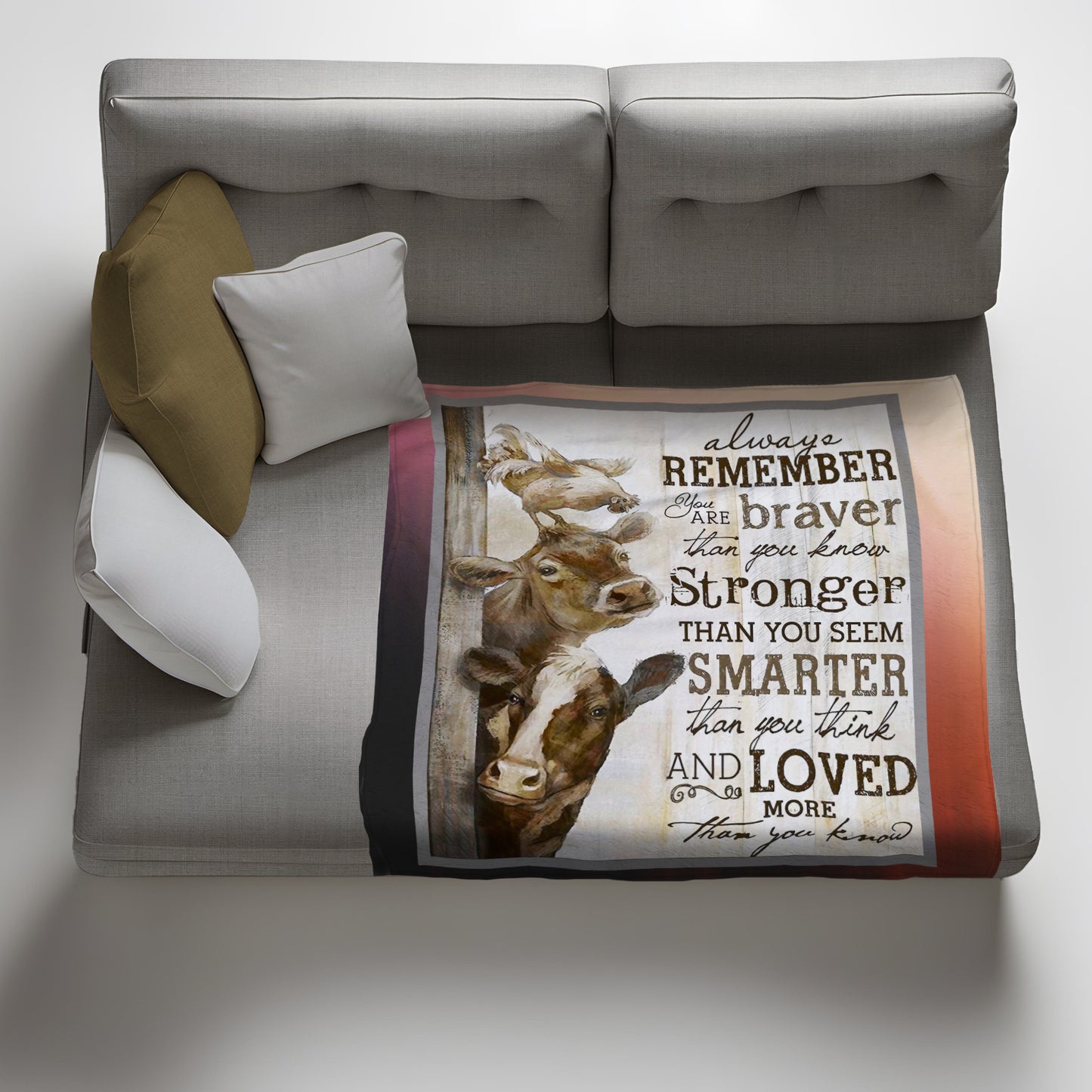 Words of Encouragement Light Weight Fleece Blanket