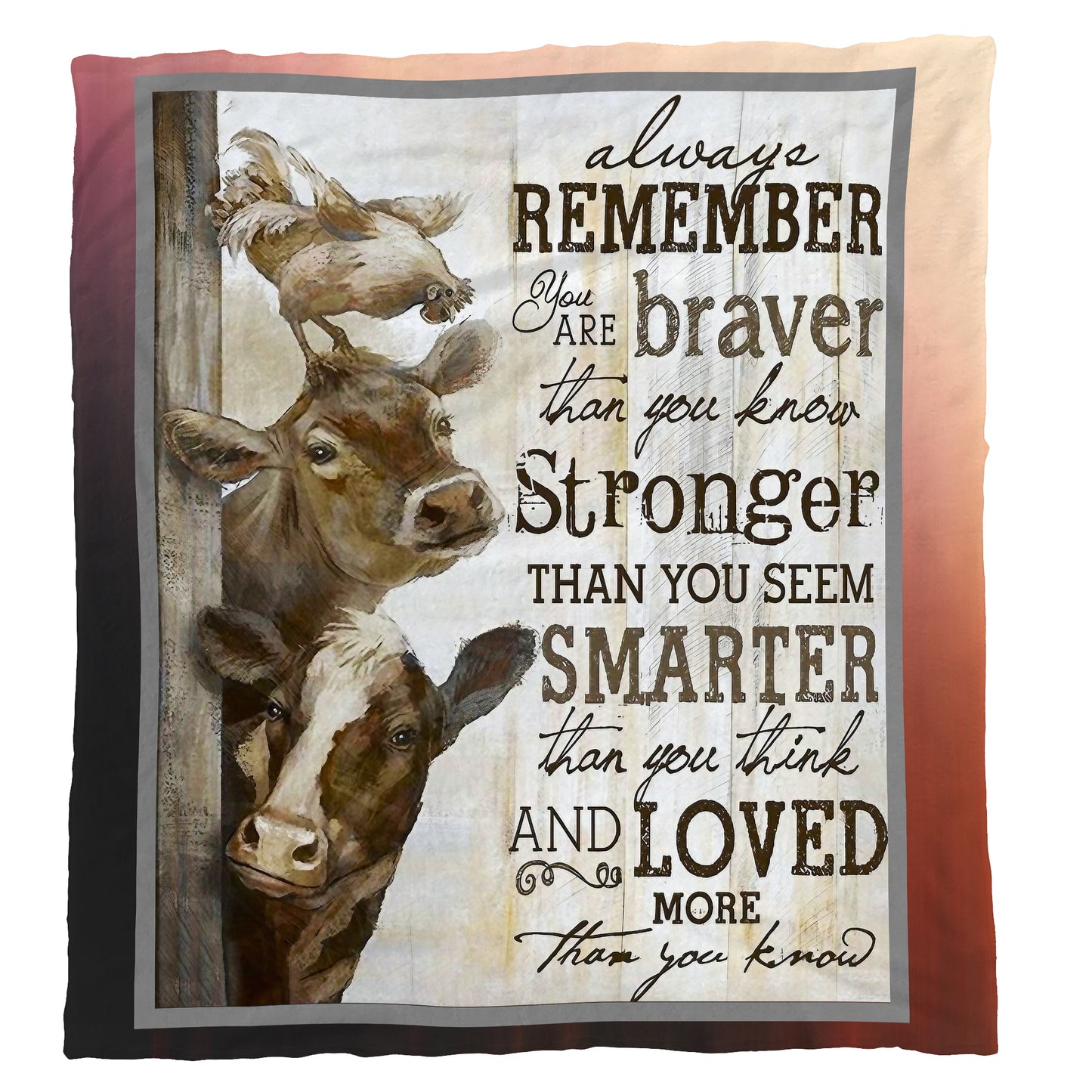 Words of Encouragement Light Weight Fleece Blanket