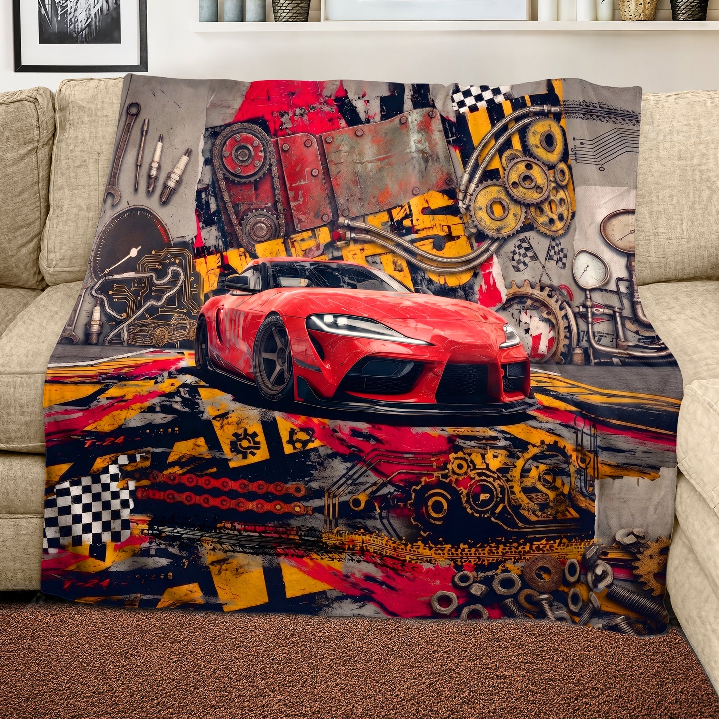 Workshop Racing Light Weight Fleece Blanket