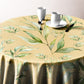 Yellow Green Leaves Round Tablecloth by Mark van Vuuren