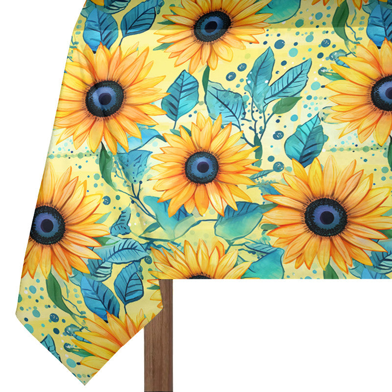 Yellow Sunflowers Rectangle Tablecloth