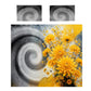 Yellow Dahlias Vortex Painting Duvet Cover Set