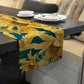 Yellow Flowers on Blue Table Runner By Mark van Vuuren