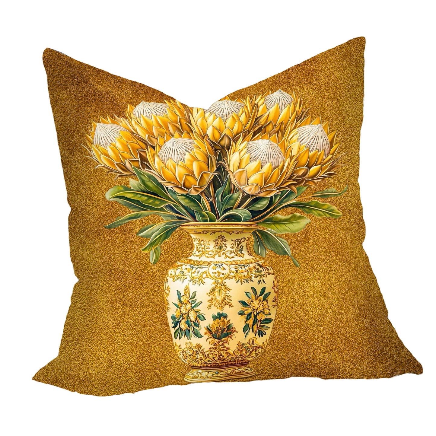 Yellow Protea Vase Luxury Scatter by Mark van Vuuren