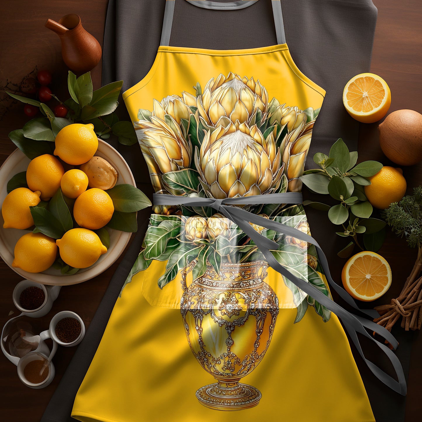 Yellow Protea on Yellow Apron by Mark van Vuuren
