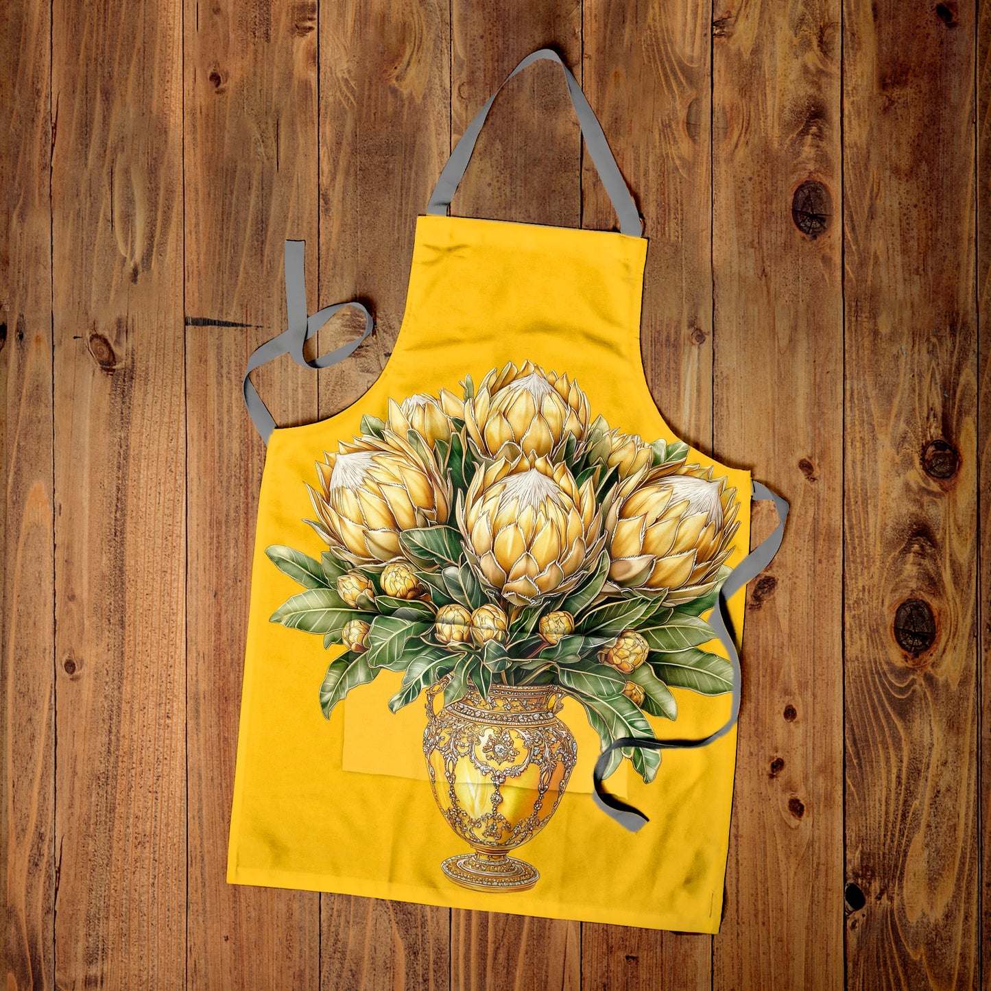 Yellow Protea on Yellow Apron by Mark van Vuuren