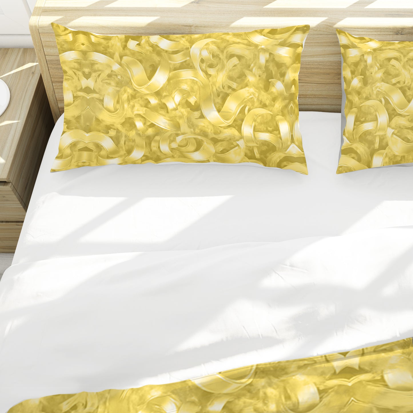Yellow Ribbons Duvet Cover Set