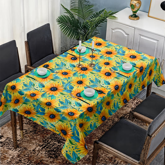 Yellow Sunflowers Rectangle Tablecloth