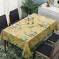 Yellow Tone Green Leaves Pattern Rectangle Tablecloth by Mark van Vuuren