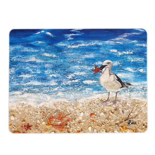 Bird and Beach Mouse Pad By Yolande Smith