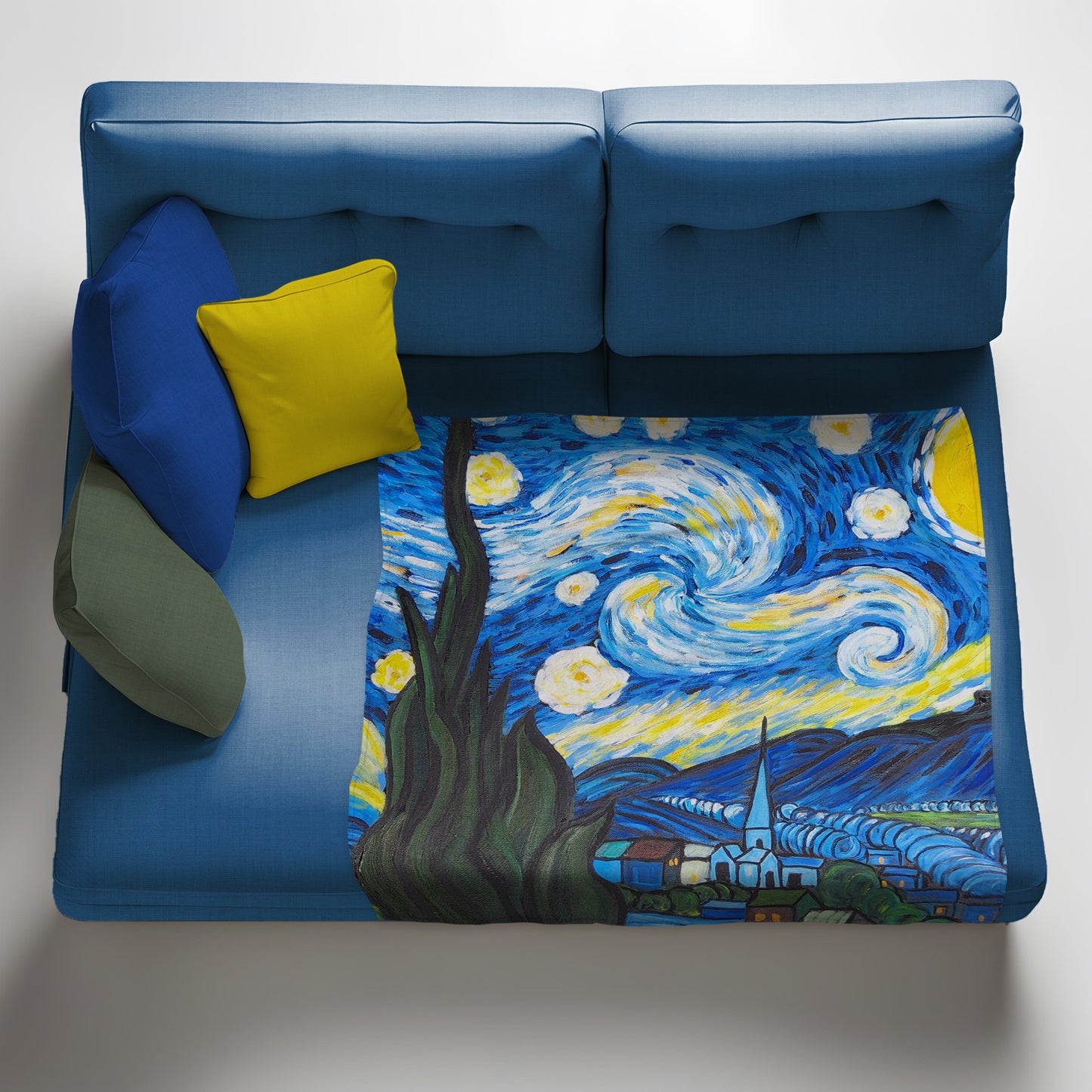 Starry Night Light Weight Fleece Blanket by Yolande Smith