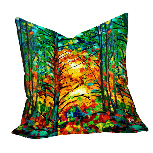 Colourful Trees Luxury Scatter By Yolande Smith