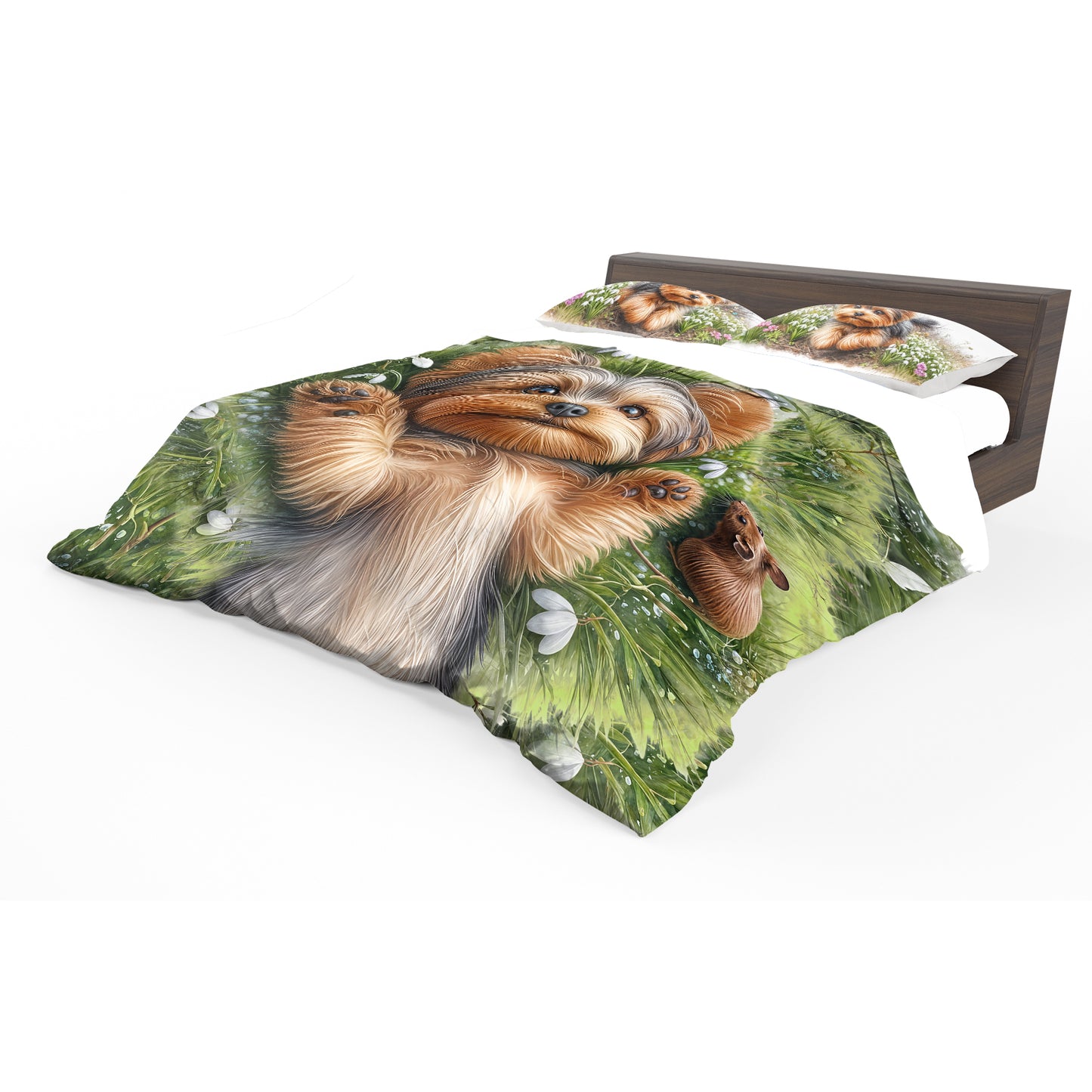 Yorkie Snuggle Duvet Cover Set