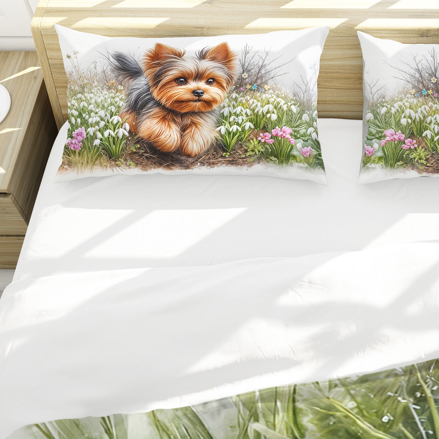 Yorkie Snuggle Duvet Cover Set