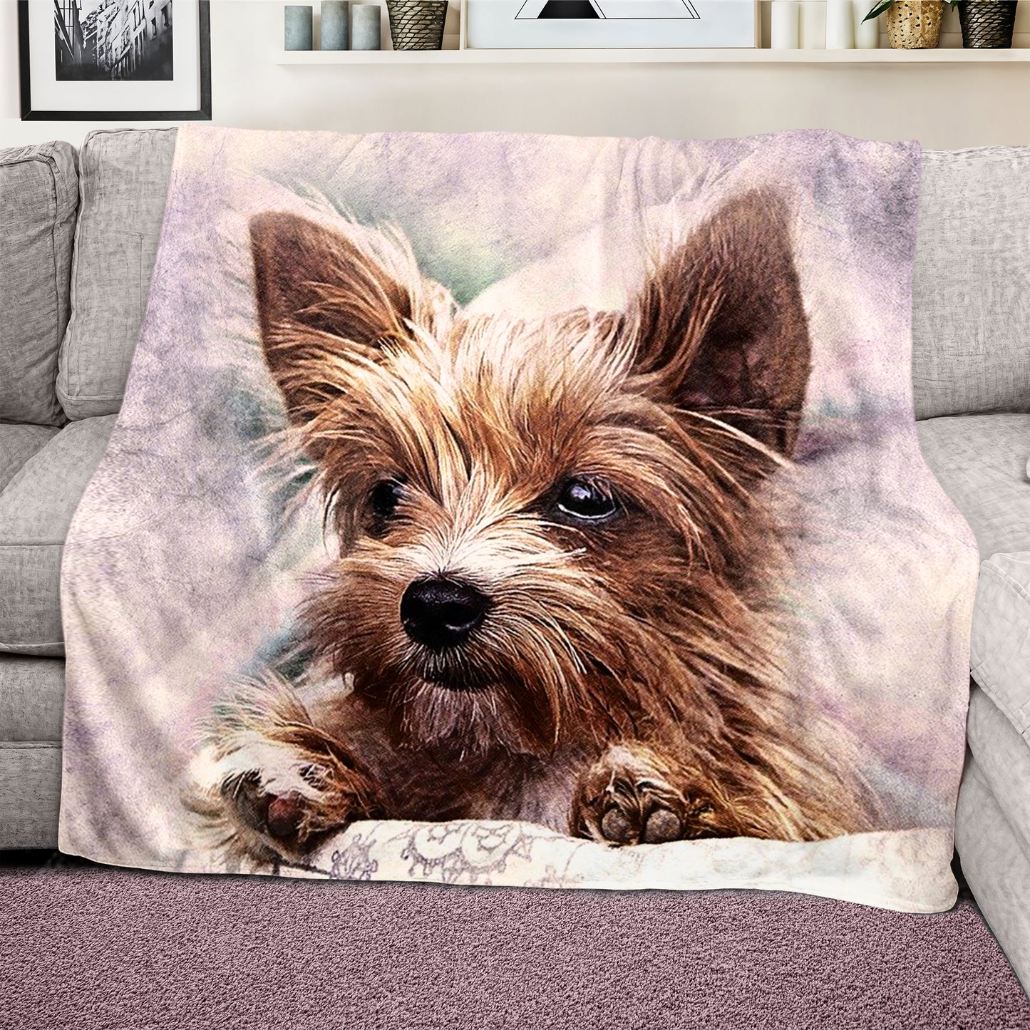 Yorkies Light Weight Fleece Blanket