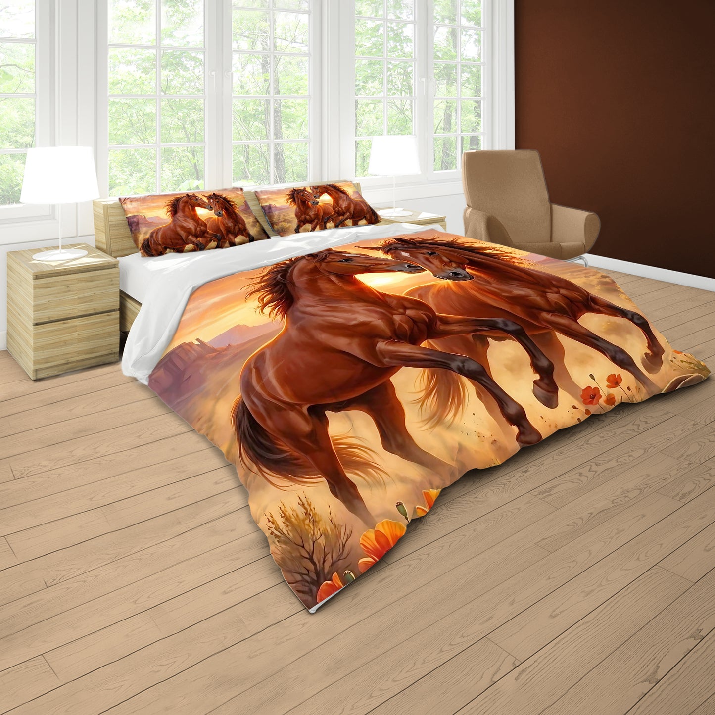 Young Horses Duvet Cover Set