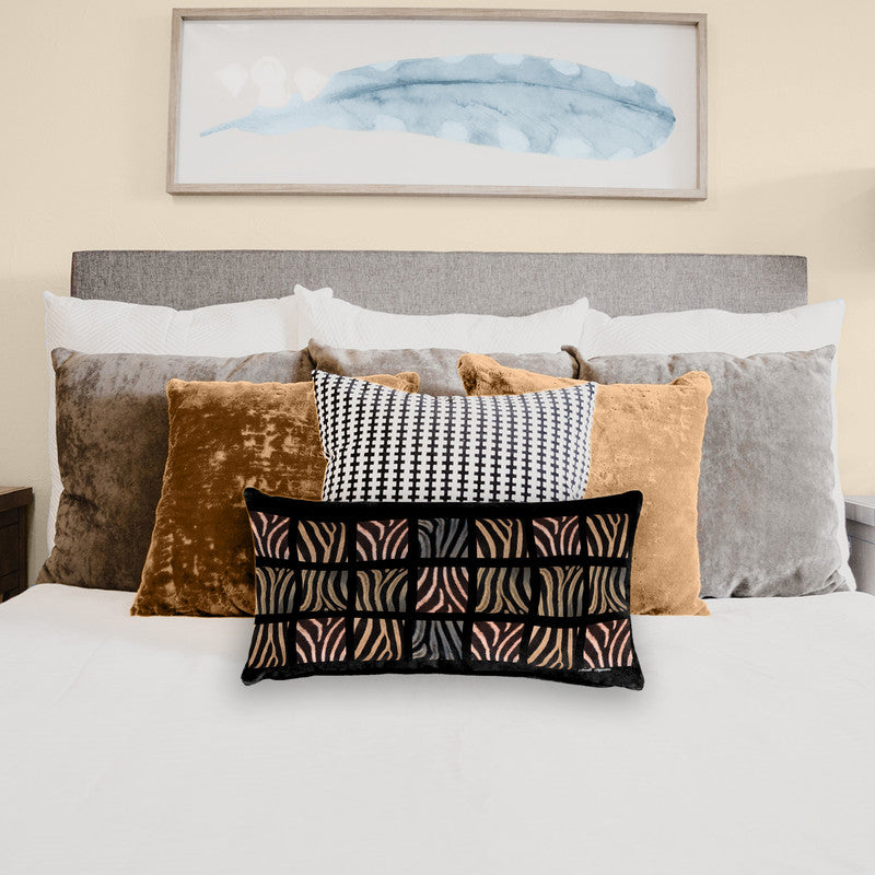 Zebra Patterns Oblong Luxury Scatter by Annette Heymans