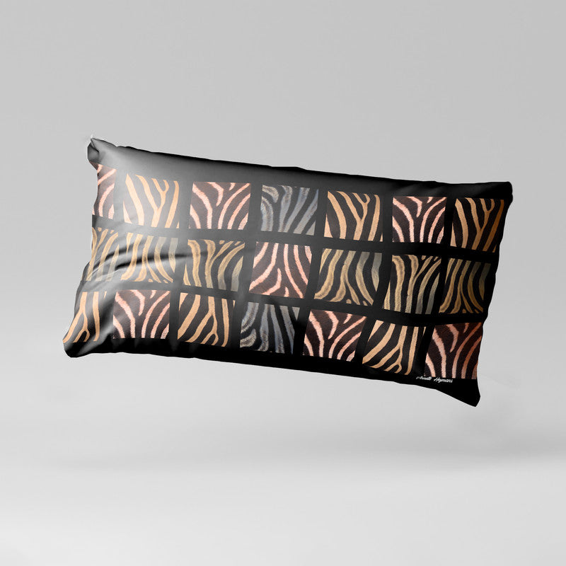 Zebra Patterns Oblong Luxury Scatter by Annette Heymans