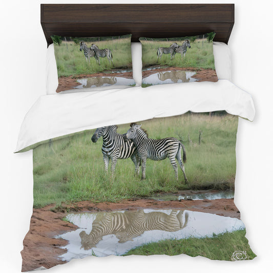 Zebra Sillouette Duvet Cover Set by Ferdie Muller