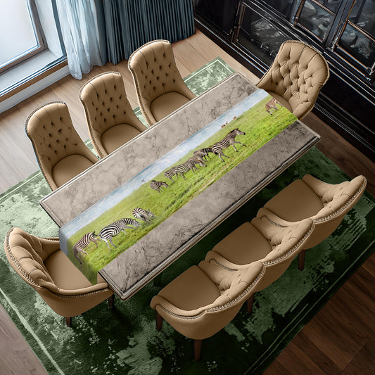Zebra Herd Table Runner