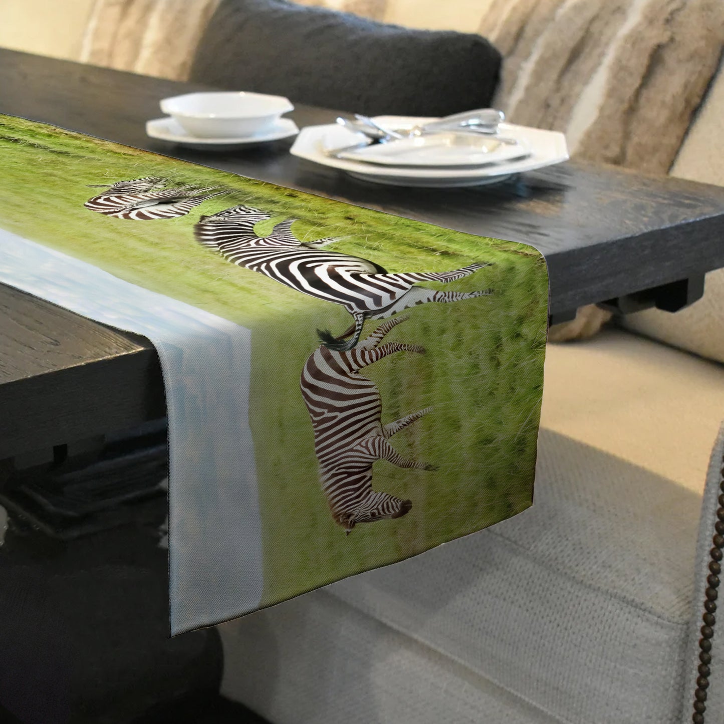 Zebra Herd Table Runner