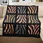 Zebra Patterns Light Weight Fleece Blanket by Annette Heymans