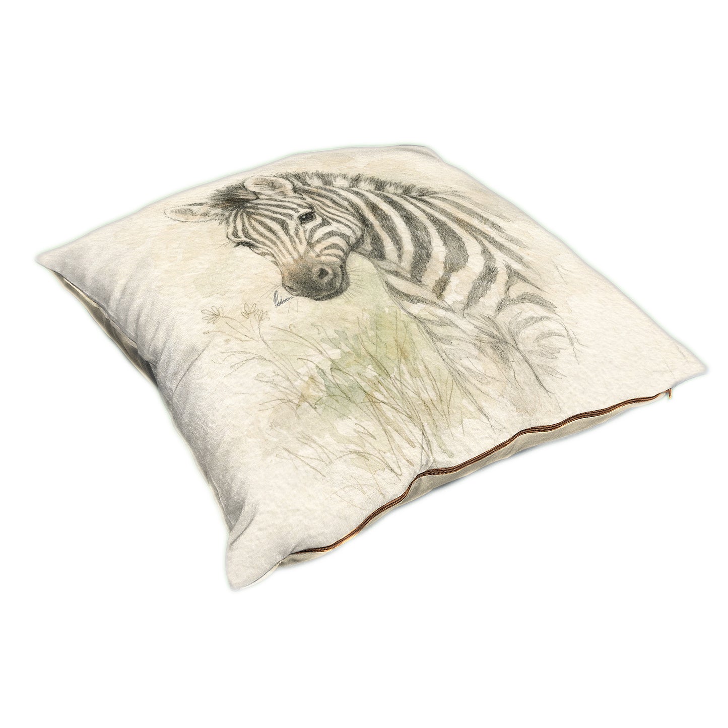 Zebra Portrait Watercolor Luxury Scatter by Nathan Pieterse