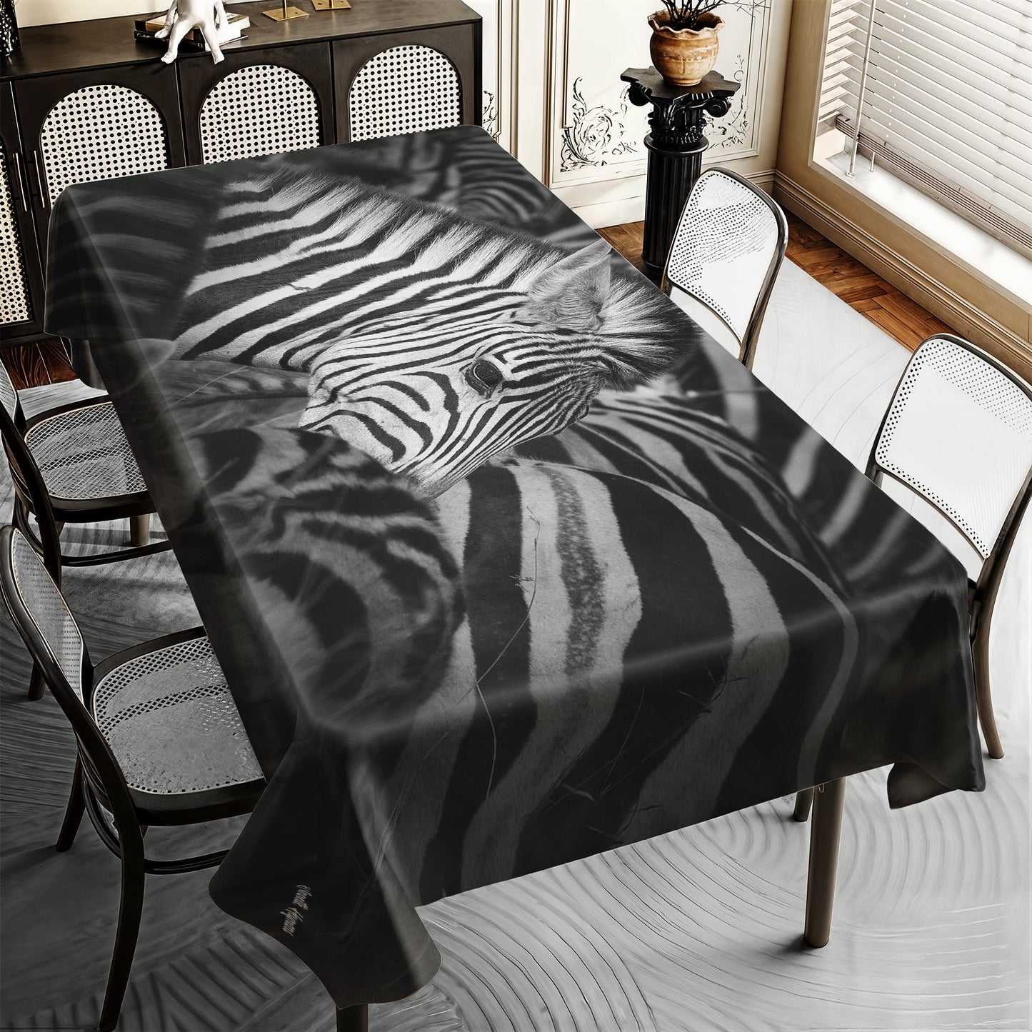 Zebra Stripes By Annette Heymans Rectangle Tablecloth