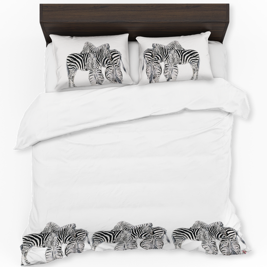 Zebra White Duvet Cover Set By Fifo