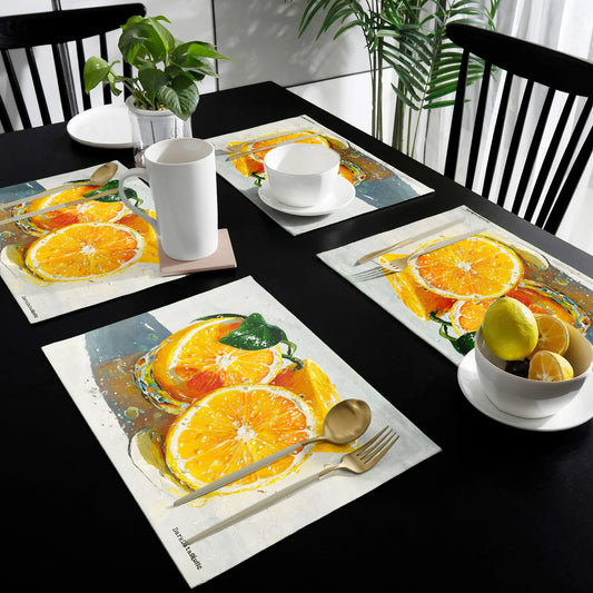 Zesty Citrus Burst Placemats by Wikus Schalkwyk
