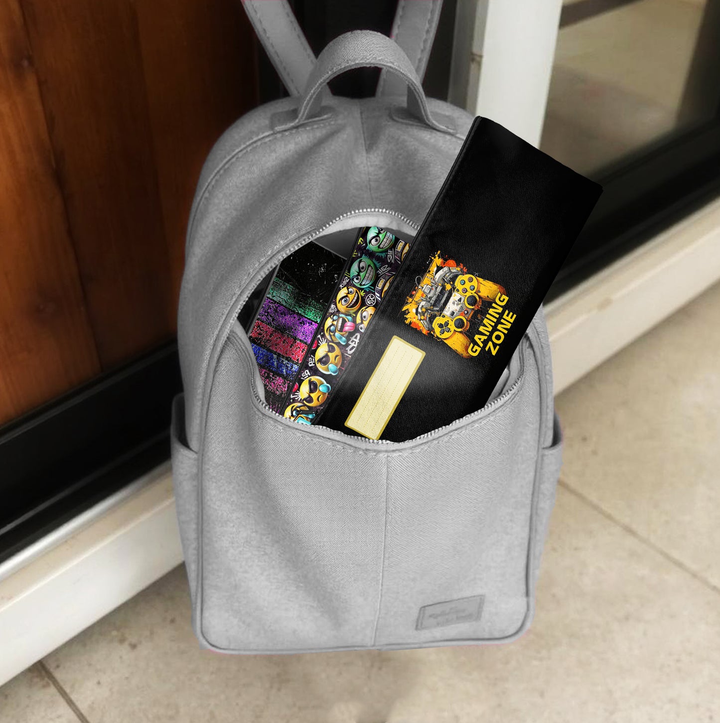 Zip & Go Gamer Pencil Bags Set of 3