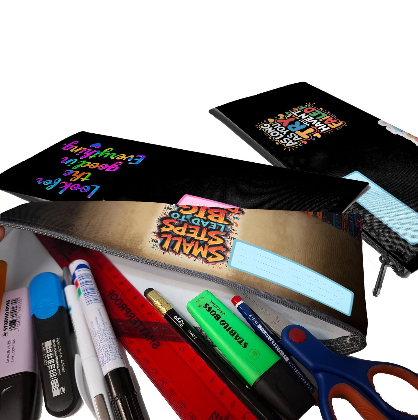 Zip & Go Inspirations Pencil Bags Set of 3