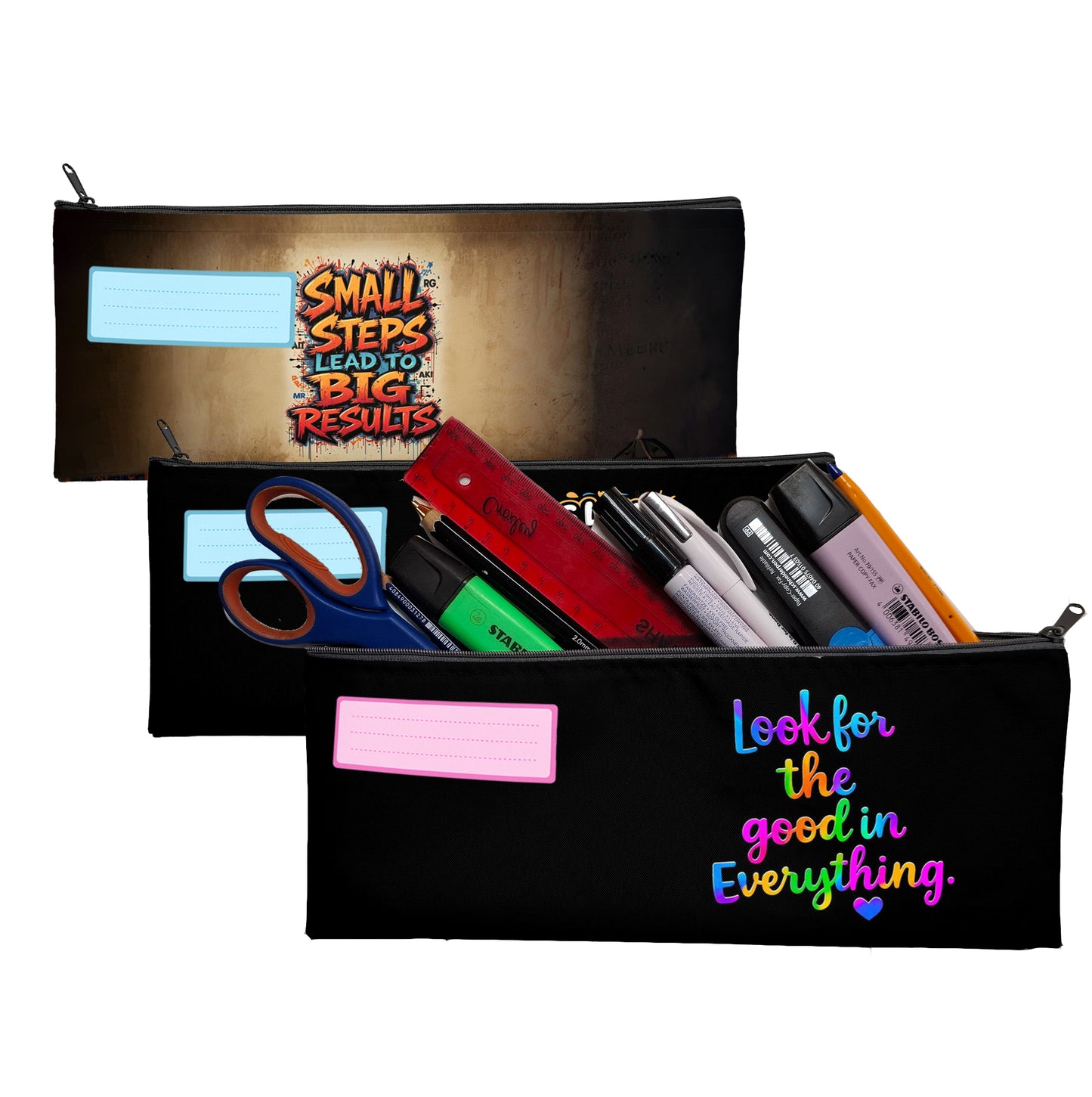 Zip & Go Inspirations Pencil Bags Set of 3