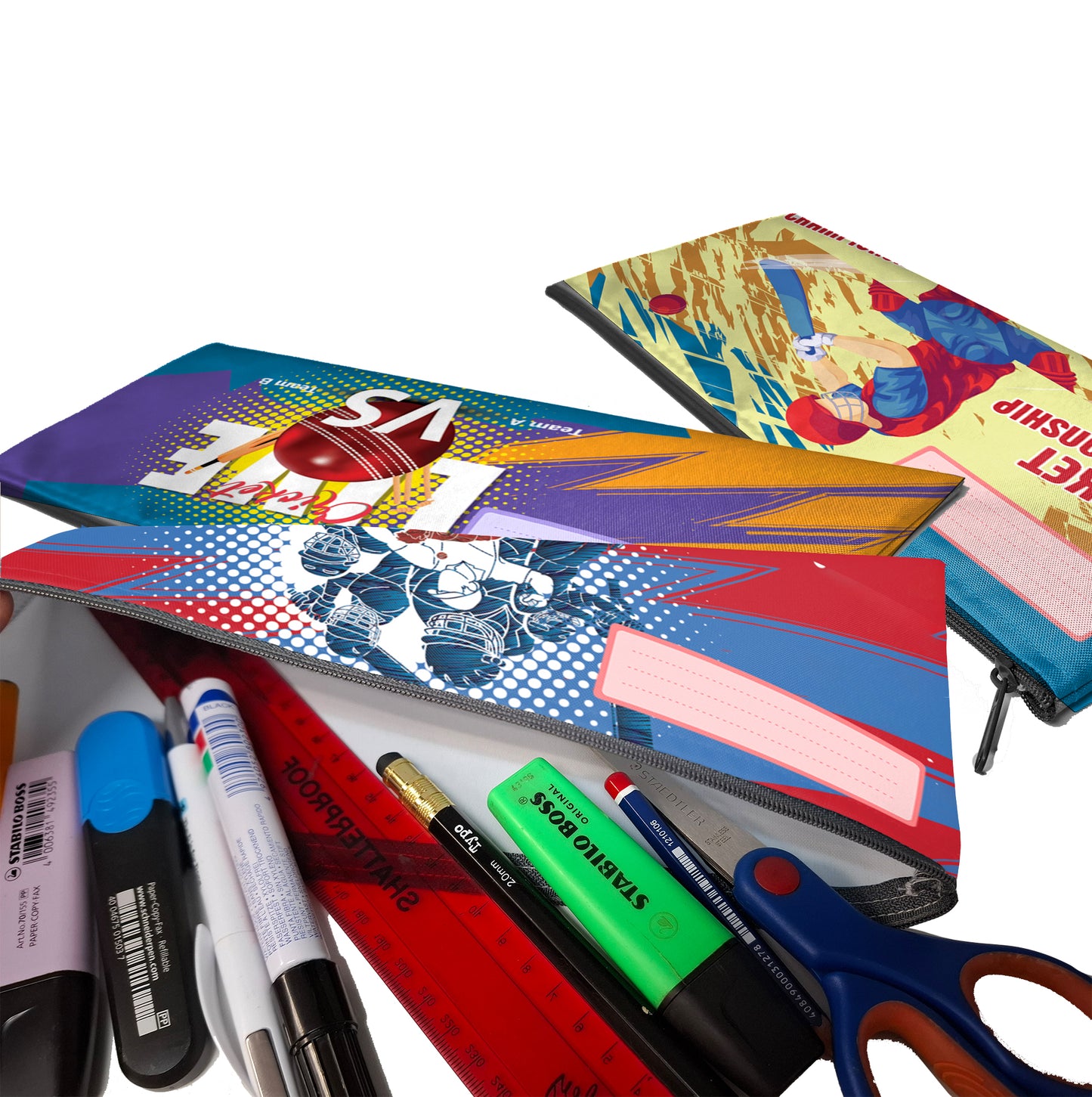 Zip & Go Kricket Pencil Bags Set of 3